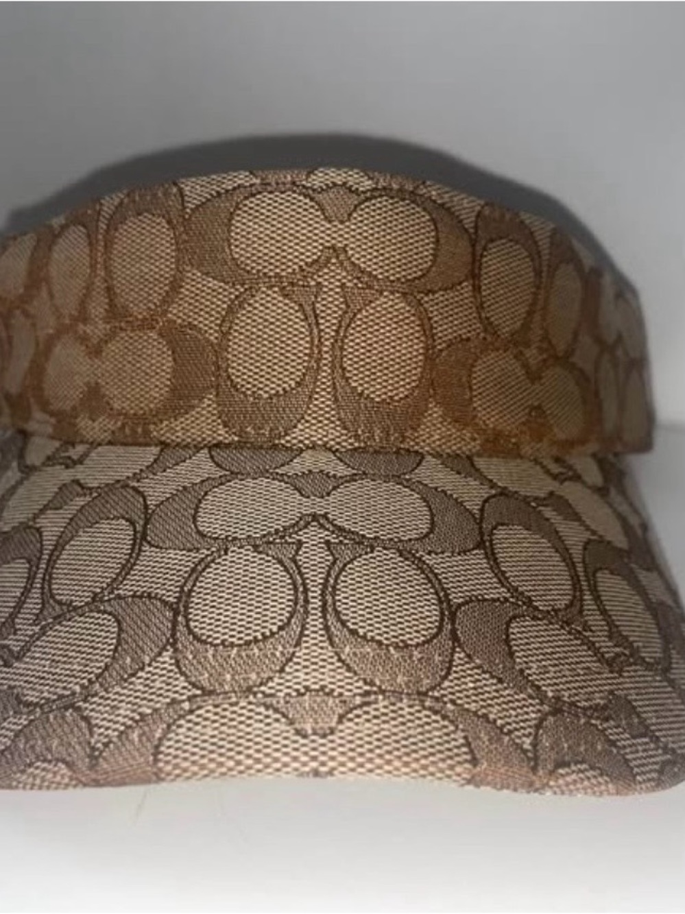 Coach Monogram Visor in Tan and Brown - Picture 1 of 1